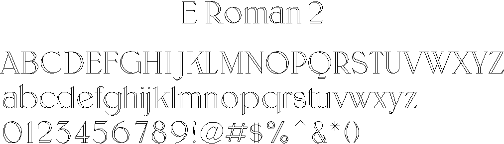 Stroke Fonts _ E Roman 2