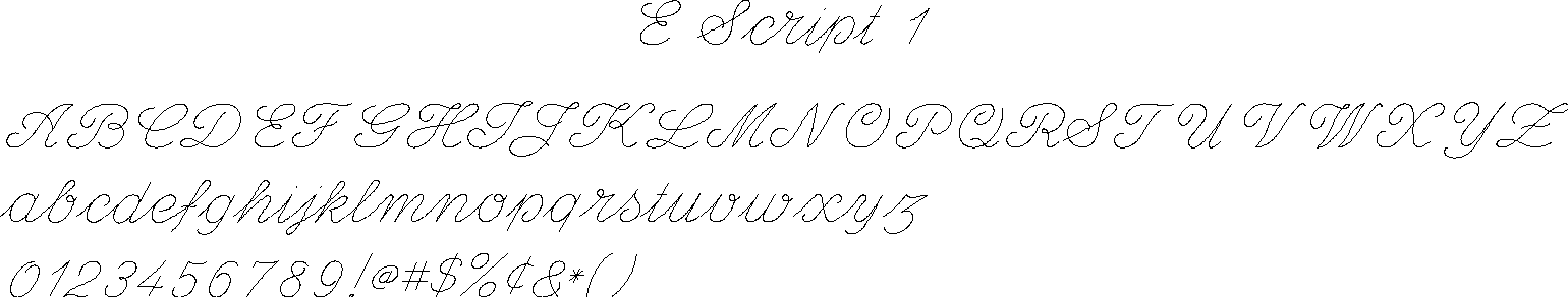 Stroke Fonts _ E Script 1